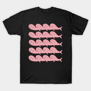 Kawaii Cute Seal Colony, Pink Seals T-Shirt